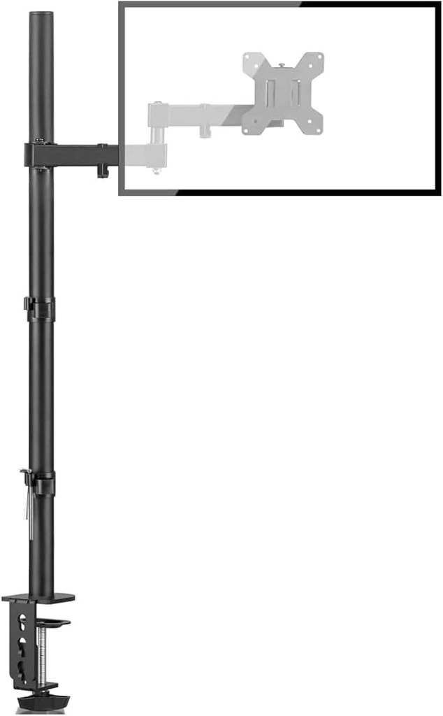 Bracwiser Single Fully Adjustable Standing Height Monitor Arm Stand Bracket 800 mm High for Monitor Computer Monitor 13 15 17 19 20 22 23 24 26 27 30 32 Inch VESA 75 100 MD7821