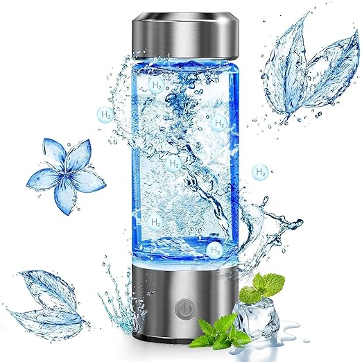 Hydrogen Water Bottle, Portable Hydrogen Water Loniser Machine, Hydrogen Water Generator, Drinking Bottle Anti-Ageing, Antioxidant Glass Bottle