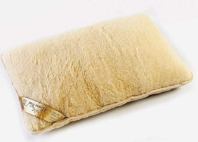 1 x Merino Wool Quality Mark Pillow Sleeping Pillow 900 g Merino Wool 40 x 80 cm Virgin Wool