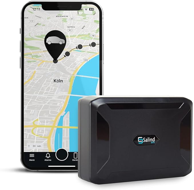 Salind GPS Car Tracker with Magnet, 40 Days Battery Life - Live Location / Online Location, Model 2