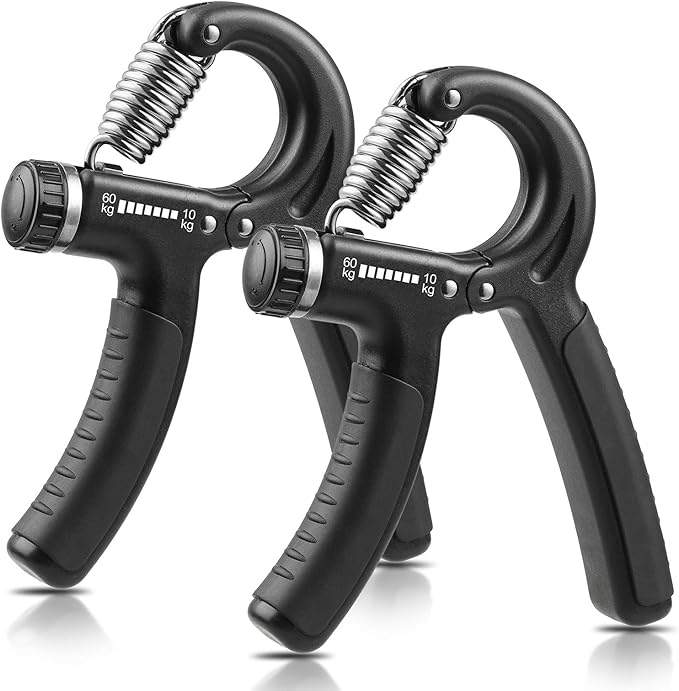 NIYIKOW Set of 2 Hand Trainer, Forearm Trainer, Adjustable Resistance 10-60 kg, Hand Forearm Training Device, Grip Strength Trainer, Non-Slip Handle, for Athletes and Restoration of the Hand