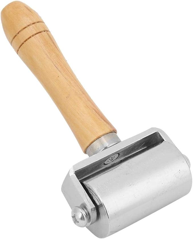 26/60 / 100 mm Leather Press Roll Leathercraft Wooden Handle Roller DIY Leather Handmade Edge Folding Machine, m