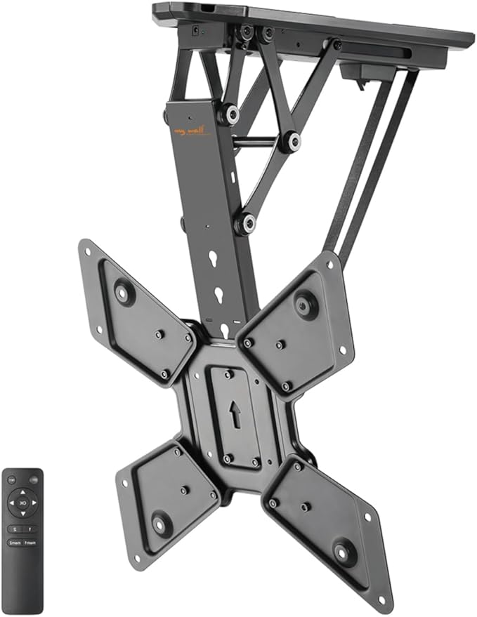 mywall HL40ML Folding Motorised Ceiling Mount for Flat Screens - Suitable for 23" to 55" (58 - 140 cm) Maximum Load 30 kg. Tilts from 0° to 75° and Horizontally Adjustable: +/- 3°