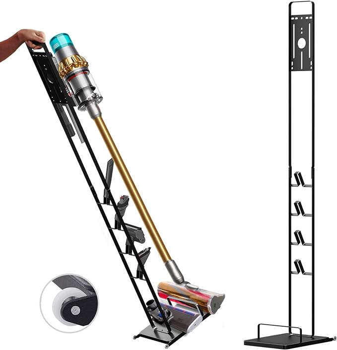 Foho Stand Compatible with Dyson Gen5 V15s V15 V11 V10 V8 V7 V6 with Wheels, Holder, Handheld Vacuum Cleaner Floor Stand, Accessory Holder, Store and Organise Your Vacuum, No Drilling
