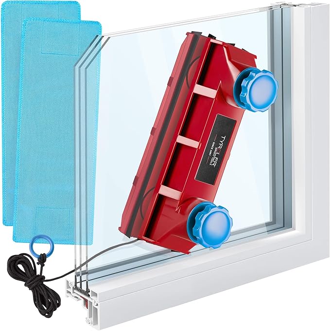 Tyroler | The Glider D3 AFC Magnetic Window Cleaner | Single and Double Glazing 2-28 mm | 3M Safety Rope | Cleaning on Both Sides