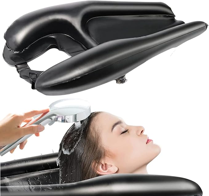 OrtoPrime Mobile Hair Wash Basin Inflatable Home - Inflatable Hair Wash Basin Bed - Inflatable Wash Basin for Hair Washing - Hair Washing Tub Inflatable Adults and Children - Hairdresser + Home