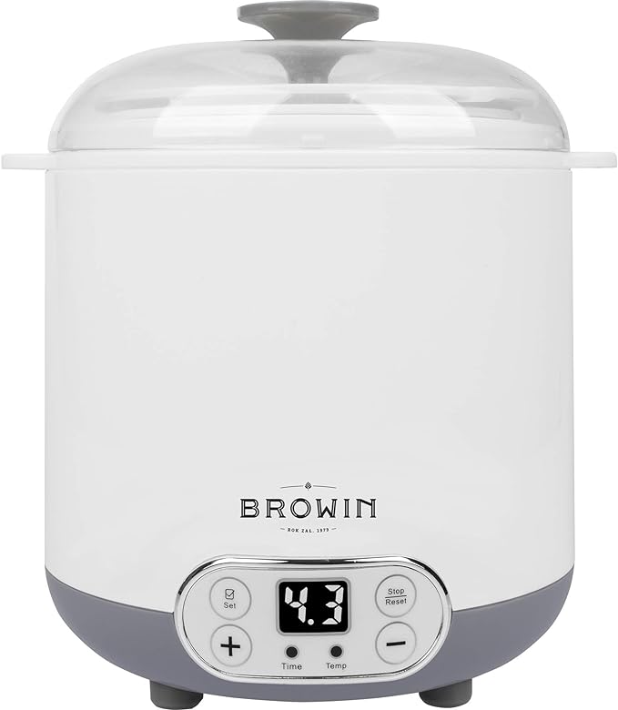 Browin 801013 Multifunctional Cheese and Yoghurt Device with 1.5 L Thermostat, White, Grey, Medium