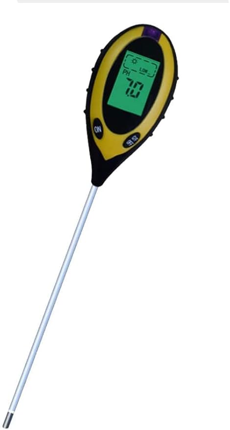 Soil pH Meter, 4-in-1 Soil Moisture/Light/PH/Temperature Tester, Garden Tool Kits for Caring for Indoor Plants, Potted Plants, Ideal Soil Meter for Garden Lawn Farms