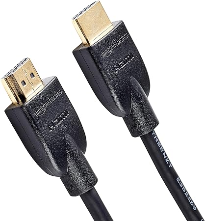 Amazon Basics 4K HDMI Cable 0.9m 18Gbps High Speed with Ethernet 4K@60Hz 2160p Black
