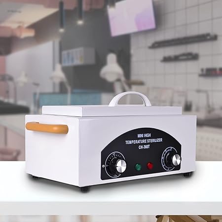 Hot Air Steriliser Disinfectant Dry Cosmetics Nail Foot Care Steriliser Box 220°C 300W for Foot Care Studios