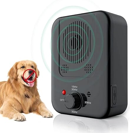 HXWEB PET Anti-Bark Device, Ultrasonic Dog Repeller and Trainer Device Stop Bark Anti-Barking Agent, Safe & Effective Dog Barking Deterrent Outdoor for Large Medium Small Dogs