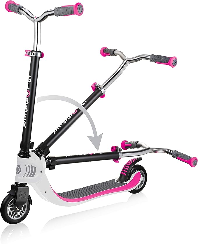 Globber Foldable Flow 125 2 Wheel Scooter, perfect choice for kids to transition to their first 2 wheel scooter. Adjustable properties, robust design