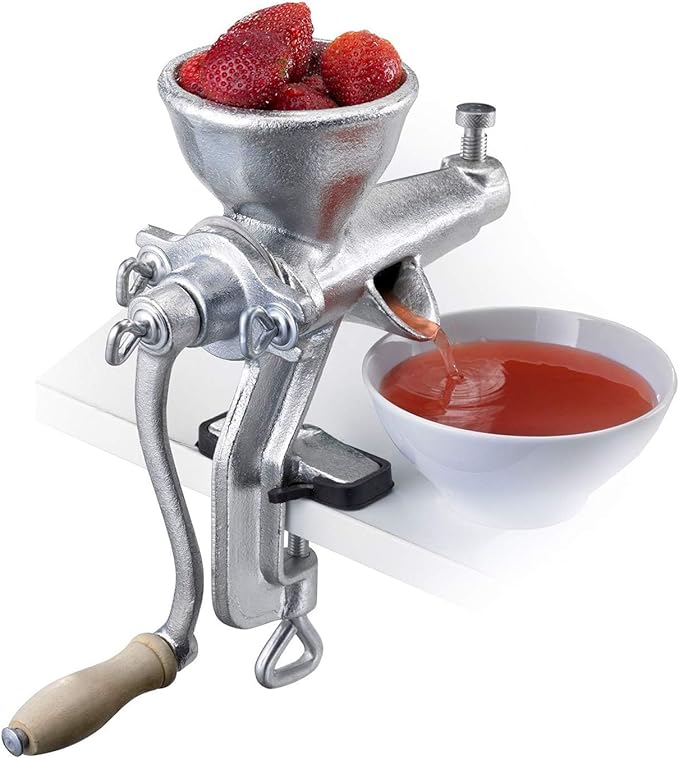 Westmark juice and berry press, with screw clamp for table mounting, steel, Starke Else, silver, 97482260+K2
