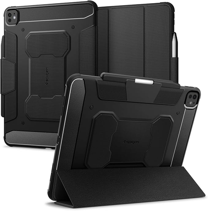 Spigen Rugged Armor Pro Case Compatible with iPad Pro 13 Inch 7th Generation M4 (2024) Case - Black