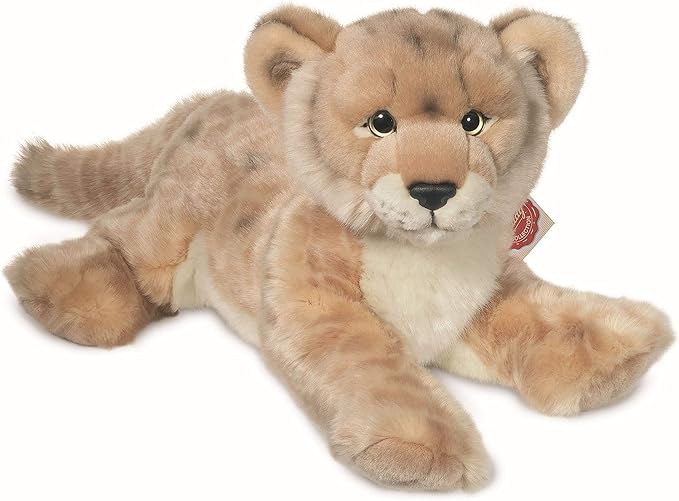 Teddy Hermann 90446 Löwe Löwin liegend 32 cm, Kuscheltier, Plüschtier mit recycelter Füllung