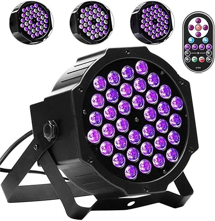 KRIDERISH 72 W Black Light, 36 LED UV Black Light Lamp DMX512 with Remote Control, UV Spotlight for Party, Bar, Stage, Christmas, Halloween, Wedding