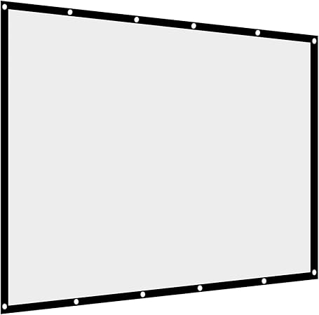 Screen, Foldable Projection Screen for Outdoor Camping Film, Open Air Cinema, Projector Films Screen Portable Outdoor Indoor for Home Cinema (Wall/Tied to a Frame) (84 Inches)