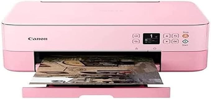 Canon PIXMA TS5352a PK Printer Colour Inkjet Multifunction Device DIN A4 (Scanner, Copier, OLED, 4800 x 1200 dpi, USB, WLAN, Duplex Printing, 2 Paper Feeders), Pink