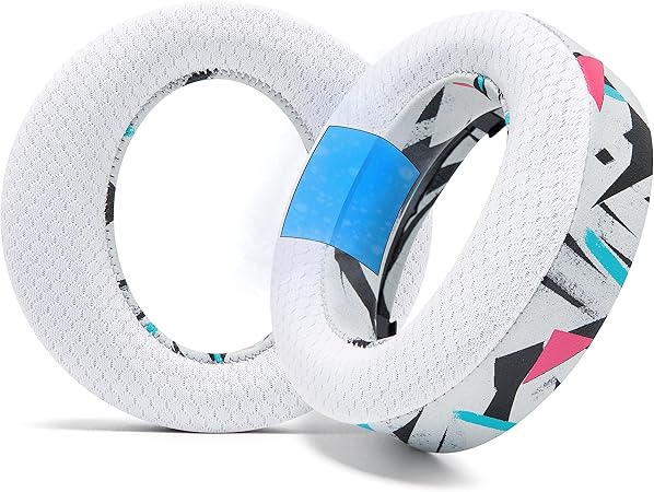 WC Freeze PS5 V2 - Cooling Gel Ear Pads Compatible with Sony PS5 Pulse 3D Headphones by Wicked Cushions | Larger Ear Opening, Thickness, Comfort and Soundproofing for Epic Gaming | 90's White