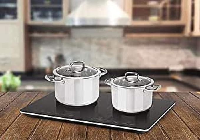 ECG IV 2920 Slim Electric Hob with Two Induction Hobs, Slim Design, Energy and Time Saving, Freestanding and Integrated Use, Easy Cooking, Suitable for Cookware with 12-30 cm