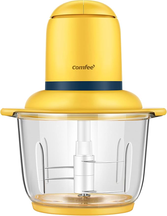 Comfee MJ-FM4001W Electric Kitchen Chopper, 2 Blades, Chopper, 2 Speeds, Capacity 2 L, 300 W, Yellow
