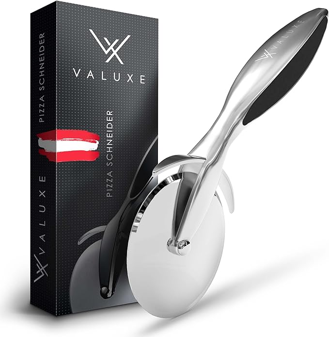 VALUXE® [The Original] Pizza Cutter - Premium Pizza Roller Made of Stainless Steel - Professional and Handy Pizza Cutter - With Non-Slip Handle - For Maximum Success in the Kitchen