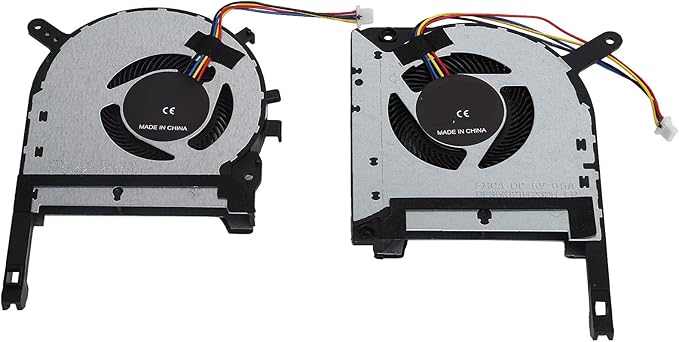 Zunate CPU Fan, 2 Pieces Aluminium Alloy GPU Cooler, Portable Laptop Fan Replacement, for ASUS TUF FX505ge FX505gm FX505dt FX705