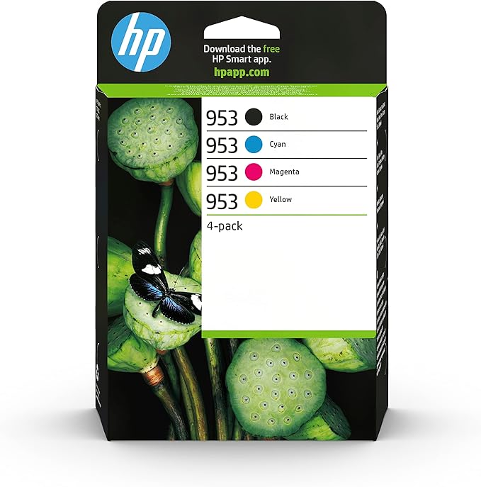HP 953 Multipack (Blue/Red/Yellow/Black) Original Printer Cartridges for HP Officejet Pro 7720, 7730, 7740, 8210, 8710, 8715, 8720, 8725, 8730, 8740
