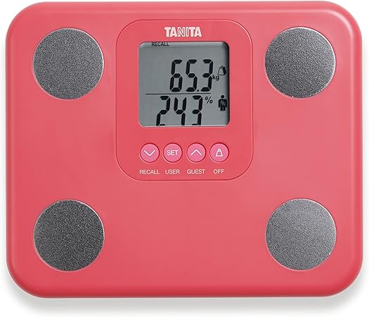 TANITA BC-730 Leichte Kompakte Innerscan-Körperanalysewaage Gut Ablesbares Display 9 Messungen, Rosa