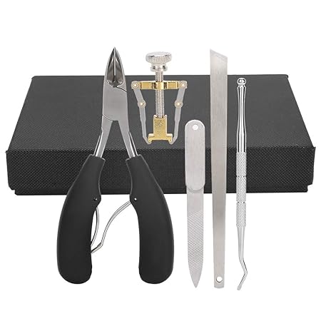 Ruiqas 5pcs Nail Cutter Stainless Steel Personal Manicure Nail Scissors Set Nail Picker Ingrown Nail Corrector Tool Set