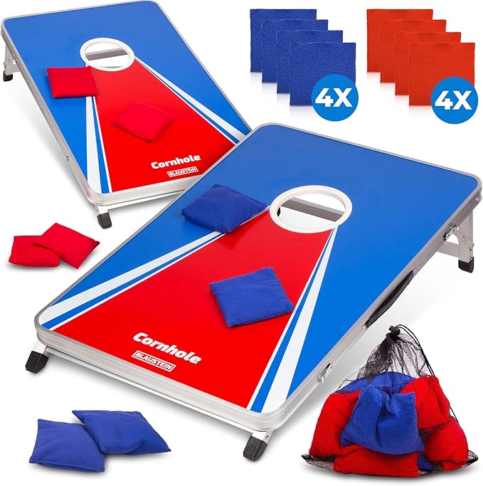 Blaustein Official Cornhole Game Outdoor - 11-Piece Set According to American Tradition - Outdoor Games - Throwing Games for Outdoor - Garden Games