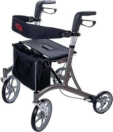 Antar AT51037 Rollator with Shopping Bag and Back Strap