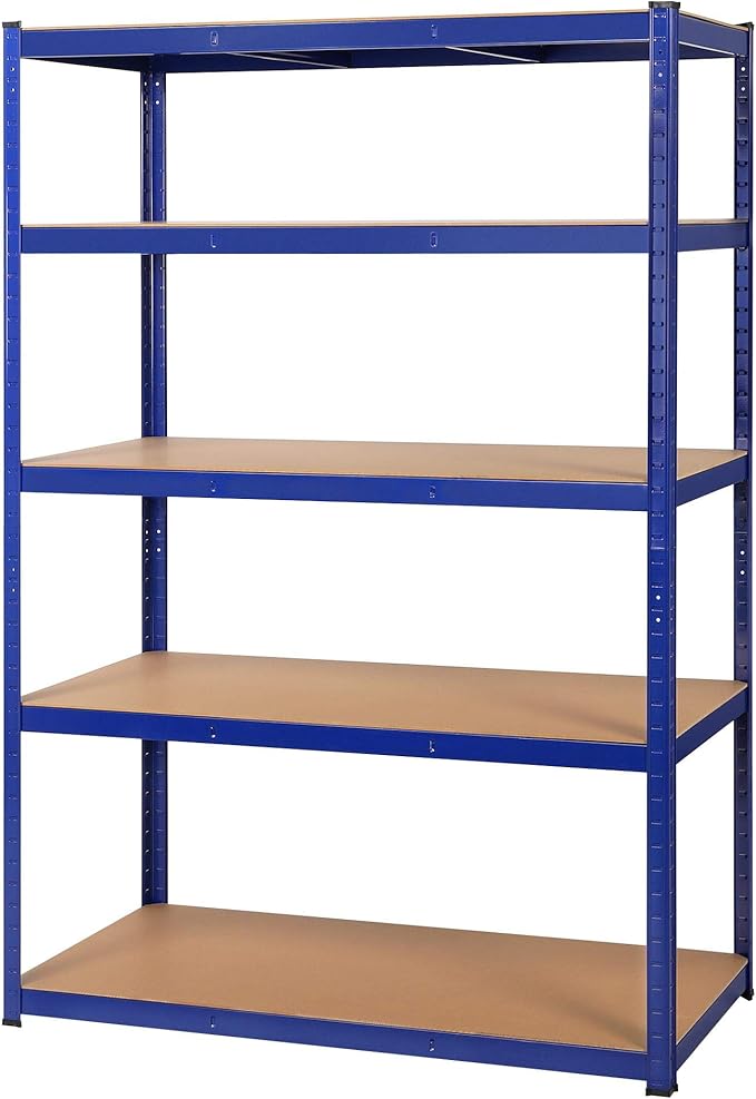 Yaheetech Storage Shelving Unit 180 x 120 x 60 cm Basement Shelving Workshop Shelving Heavy Duty Metal Shelf Garage Shelf Maximum Load 875 kg