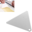 Stainless steel triangular serrated confectionery scraper 110x110mm - HENDI 554227