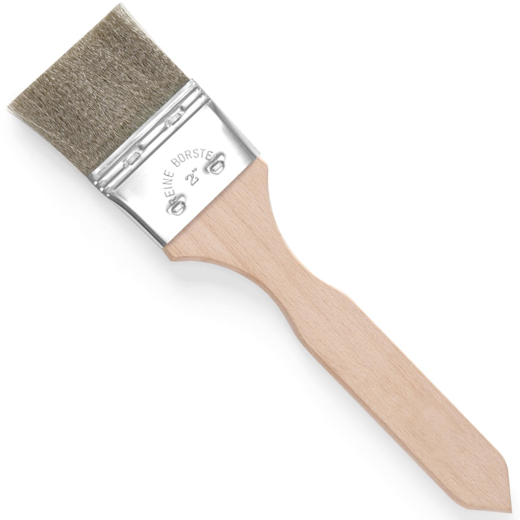 Kitchen grease brush stainless steel wire bristles wide 50x220mm - HENDI 515396