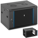 Hanging 19'' 6U IP20 server rack up to 60 kg 54x40x35 cm BLACK