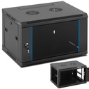 19'' 6U IP20 hanging network server rack up to 60 kg 60x44x37 cm BLACK
