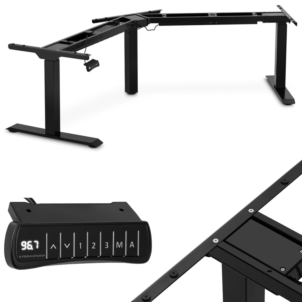 Corner desk frame with electric height adjustment 58-123 cm WIDE ANGLE