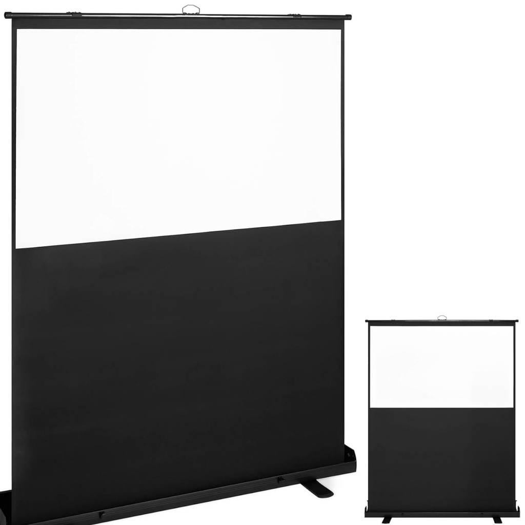 ROLL-UP portable pneumatic floor projection screen 16:9 format 70''