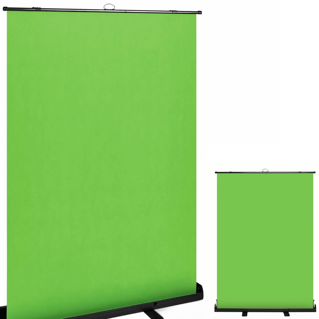 GREEN SCREEN põrandakujuline fotograafiline taustapilte portatiivne 153,8x199 cm
