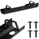 Desk cable organizer cover shelf 600x135x108 mm BLACK