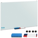 Magnetic glass wall dry erase board white KIT 60x90 cm