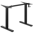 Desk frame manually crank adjustable height 73-124 cm max 70 kg BLACK