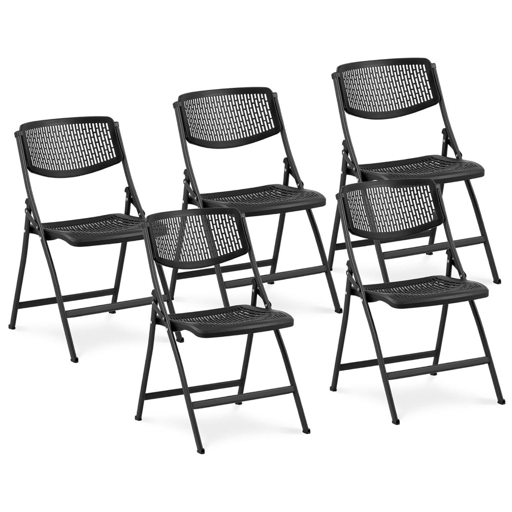 Openwork folding catering chair for office restaurant max 150 kg 5 pcs.