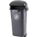 URBAN BIN 50L urban street bucket for post or wall - black