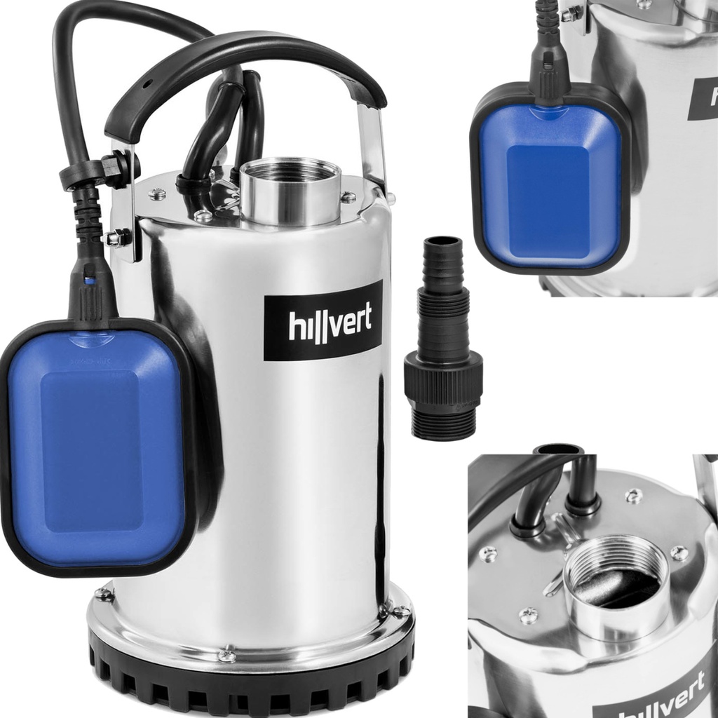 Sukelduva aia terasest sukelpumpaga 8,5 m3/h 550 W kuni 7 m ulatuses