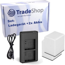 2x aku + 2x laadija Netgear / Arlo Go turvakaamerale - 3000 mAh 7,2 V Li-Ion - Asendab DU-A1, DU-A2 - laadimisjaam Micro USB kaabliga