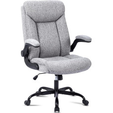 MZLEE Ergonoomiline kontoritool, arvutitool, töölaua tool, pöörlev töö tool koos kokkupandava käetoega, reguleeritava kõrgusega, mugav kontorisse, koju, mängimiseks (hall kangas)