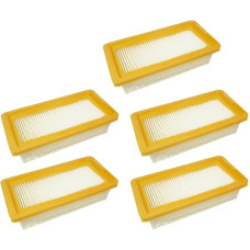 Kärcher AD2 märg- ja kuivtolmuimejaga ühilduv Trade-Shop filtrikomplekt 5x lamedad plisseeritud filtrid - filtrielement