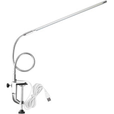Sonew Desk Lamp Clampable, Tattoo Beauty Lamp with Clamp, LED Table Lamps for Manicure Reading Eyelash Extension Eyebrow Tattoo Manicure - 18 W, 48 Pieces Lamp Bead (Silver)